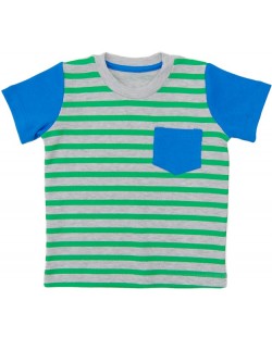 Моряшка тениска Zinc - Зелено райе, 68 cm 